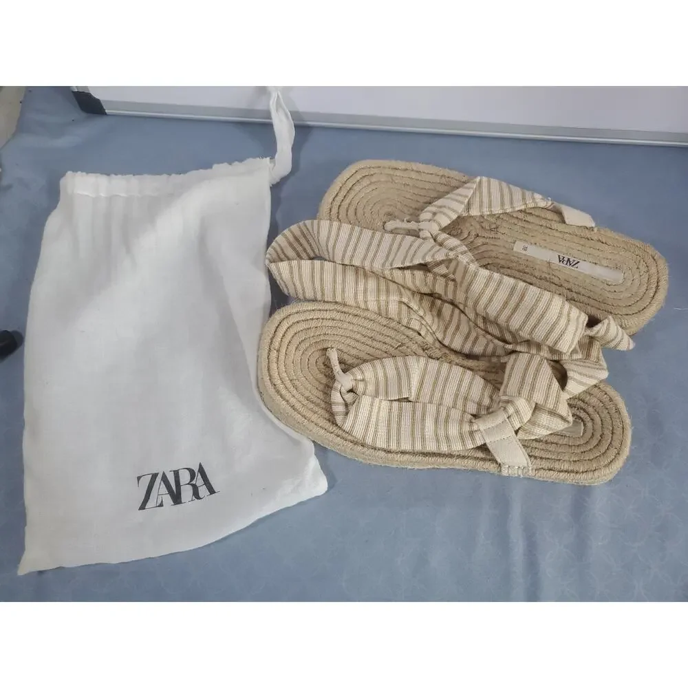 Zara striped espadrille